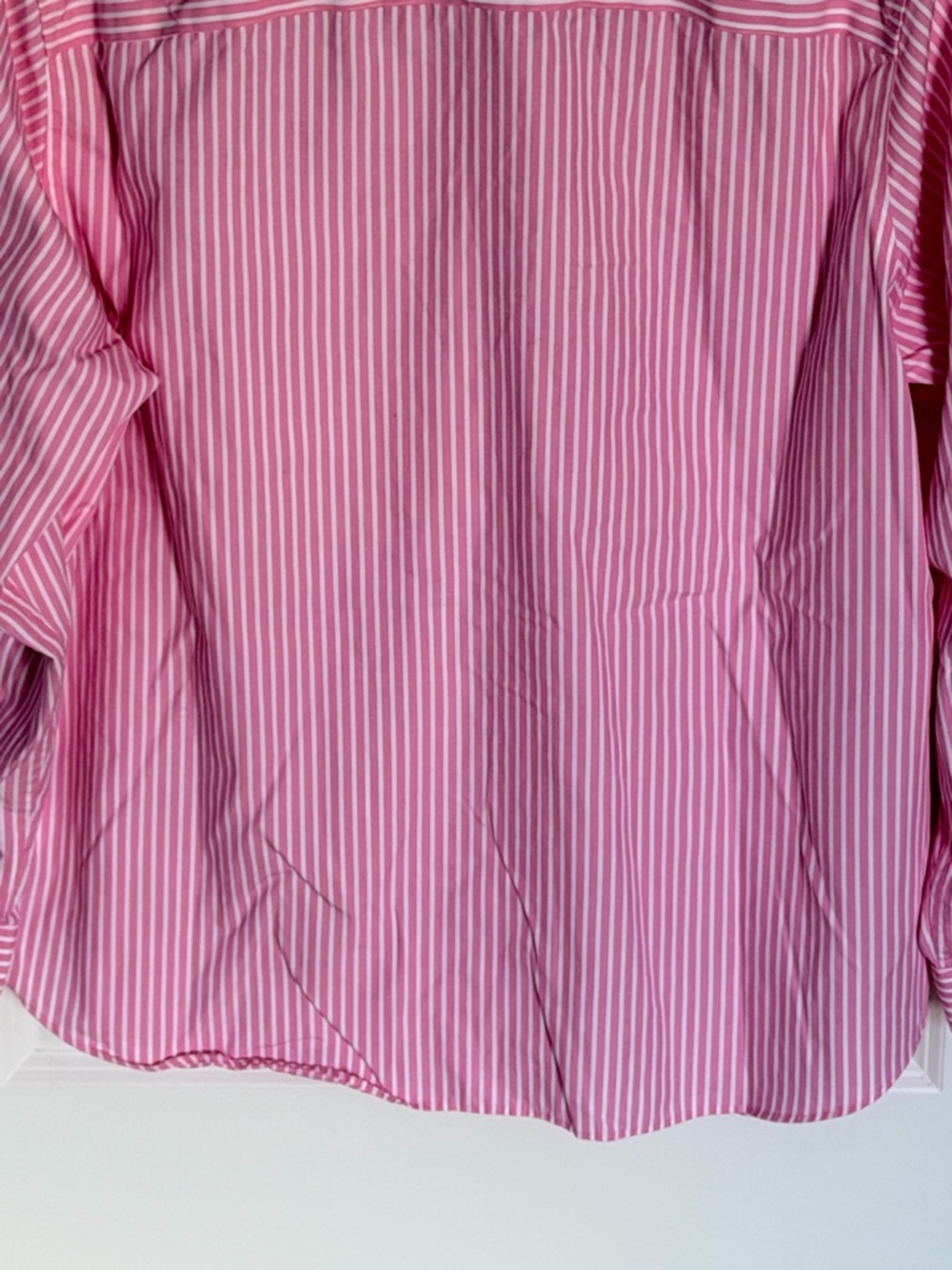 Lauren Ralph Lauren Pink & White Stripe Cotton Long Sleeve Shirt 1X 54750 - Picture 9 of 15